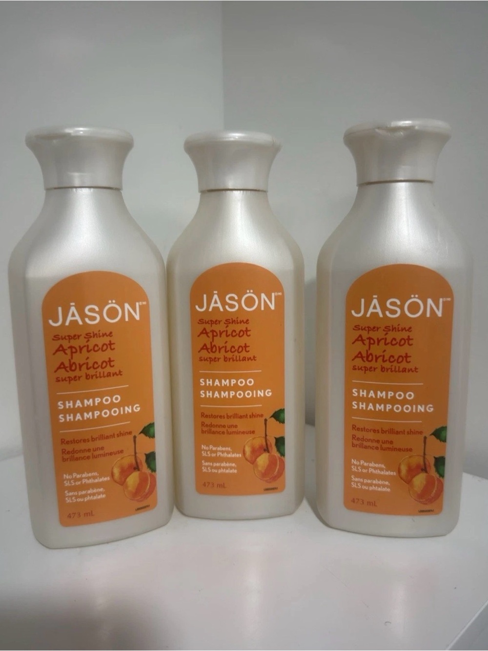 JASON Apricot Shampoo - Set of 3 Apricot super shine- New